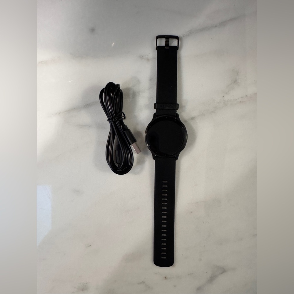 Black Garmin Venu 3 with Charging Cable